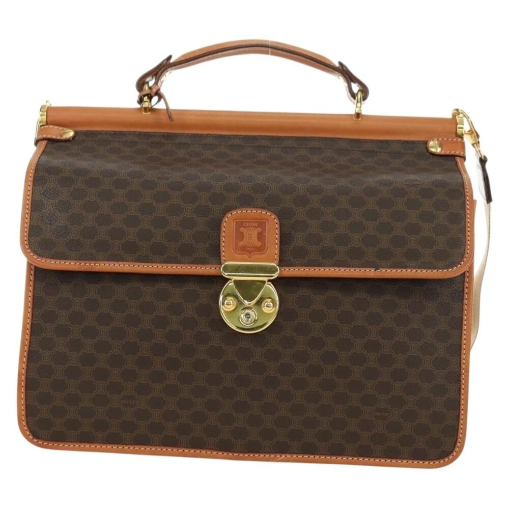 Celine Macadam Handbag Brown